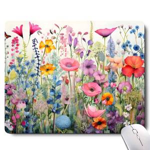 lot 18075 image: Gorgeous Flowers Plants Mouse Pad,Pink Floral Rose Mouse Pads for Desk,Soft Computer Mouse Mat Cute Mousepad Cloth Computer Mouse Pads for Women,Square Waterproof Non-Slip Rubber Base MousePads