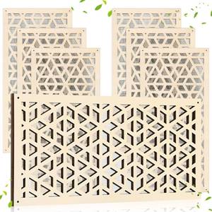 lot 18097 image: Chunful 6 Pcs Wood Ceiling Vent Covers Fit 4 x 10 Inches Decorative Vent Cover Grille with Mesh Filter 0.28 Inch Thick Paintable Wall Register for Sidewall Wall Home Bathroom Office, 2 Mounting Way