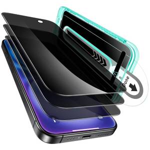 lot 18122 image: ESR 3 Pack for iPhone 16 PlusiPhone 15 Plus Privacy Screen Protector, Anti-spy Tempered-Glass Privacy Screen Protector with Flawless Fit Tray, Micro-curved Edges, Case Friendly
