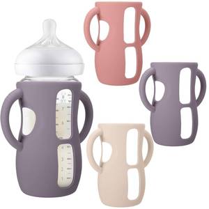 lot 18130 image: BUSOHA 3 Pack Silicone Sleeves for Avent Baby Bottles - Drop Protection Baby Bottle Sleeves with Handle for Avent Natural Baby Bottles,8 Ounce