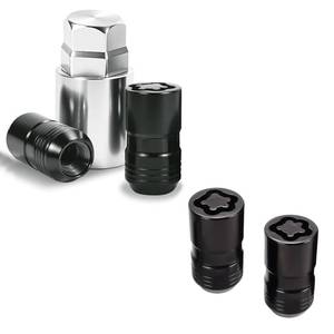 lot 18135 image: 24216 Wheel Locks Lug Nuts M14 x 1.50 Compatible with Acura MDXCadillac EscaladeFord ExplorerChevrolet SilveradoToyota TundraDodge RAM & More 1316 Hex Key Cone Seat Alloy Wheel Lock Set