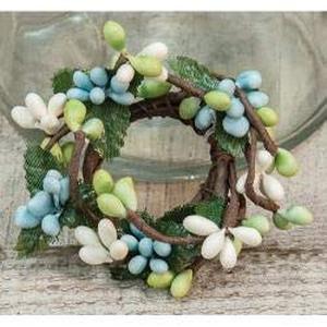 lot 18141 image: CWI Gifts Pip Twig Wreath Rings - 1 inch - Wreath Decor for Front Door and Candle Decorating - Seabreeze
