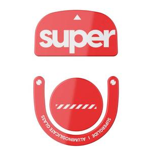 lot 18170 image: Superglide2 - New Controllable Speed Textured Surface Smoothest Mouse FeetSkates Made with Ultra Strong Glass Smooth and Durable Sole for Logitech G Pro X Superlight2 (Type-C, Red)