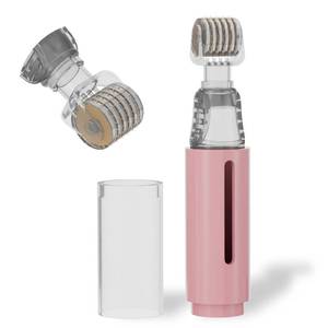 lot 18175 image: Derma Roller with Liquid Reservoir Serum Applicator for Lips, Skin, Hair, Wrinkles, Easy to Use Face Roller Skin Care Tools Without Serum, 105 Titanium Needles 0.25 mm