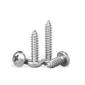 lot 18202 image: #4 x 34 (100 Pack) Pan Head Phillips Screws Sheet Metal Self-Tapping Screws, 304 Stainless Steel Screw