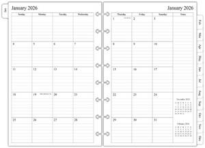lot 18218 image: newestor 2026 Monthly Planner Refill for 8-Discbound Notebook, Two Pages Per Month, Jan 2026 to Dec 2026, Junior Size 5-12x8-12