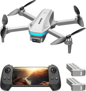 lot 19150 image: SIMREX GPS Drone with Camera for Adults 4K, Brushless Motor Drones for Beginners ,5G WiFi FPV Foldable, Auto Return , Optical Flow & Altitude Hold,Gesture Control,Follow Me, Waypoint Flight, Toys Gifts for Teen Boys (Gray)(Cosmetic Damage)