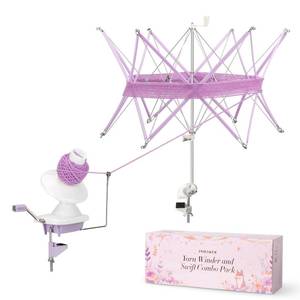 lot 19158 image: INMAKER Yarn Winder and Swift, Ball Winder and Swift Combo for Crocheting & Knitting, Quick Install Yarn Spinner, Essential Tool for Crafting Enthusiasts