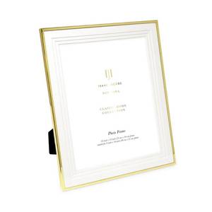 lot 19170 image: Isaac Jacobs 10x12 (Matted 8x10) Gold Metal Picture Frame, Triple Matted Classic Metal Photo Frame Made For Tabletop & Hanging Display, Photo Gallery and Wall Art (10x12 (Matted 8x10), Gold)