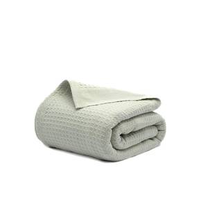 lot 19172 image: Salt Earth 100% Cotton Waffle Blanket, King Size 106x92 �� Lightweight All Season Throw Blanket for Couch, Bed & Bedroom, Soft Modern Cozy Cotton Blanket (Sea Foam)
