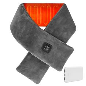 lot 19188 image: Neck Heating Pad Cordless, Rechargeable Heated Scarf with 5000mAh Power Bank, Portable Neck Warmer with 3 Heating Levels, Heating Pad for Neck Pain Relief and Stiffness, Christmas Gift, Grey