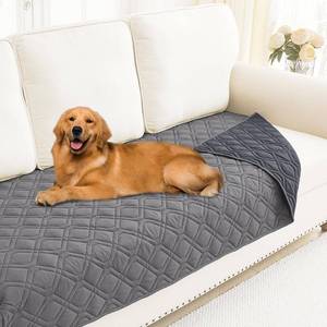 lot 19199 image: Smiry Reversible Waterproof Couch Covers for Sofa, Washable Dogs Pet Couch Covers for 3 Cushion Sofa Pet Friendly, Water Resistant Furniture Protector Slipcover, Geometric (30x70, GreyDark Grey)