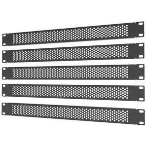 lot 19206 image: QiaoYoubang 5 Pack 1U Venting Blank Panel - Steel Blank Rack Mount Panel Spacer for 19in Server Rack Cabinet or Enclosure, Black (1UVBP5PC)