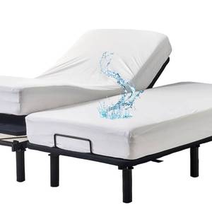 lot 19212 image: Waterproof Split King Mattress Protector for Adjustable Bed 2PCs Mattress Cover in 1 Package with Enhanced Elastic Band to Stay in Place