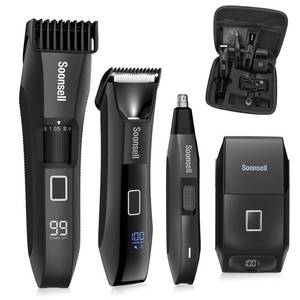 lot 19213 image: Soonsell Manscape Beard Trimmer for Men,Ball Shaver,Nose Hair Clippers,Electric Razor,Hair Clippers for Men,4 IN1 Mens Grooming Kit,LED Display,Waterproof,WetDry Trimmer