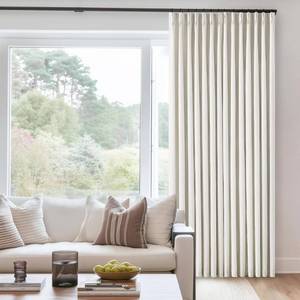 lot 19259 image: Natural Linen Pinch Pleated Linen Blackout 92 Inch Curtains 2 Panels for Living Room Bedroom Thermal Insulated 100% Black Out Linen Drapes with Liner Room Darkening Cream Ivory Window Curtains 40x92