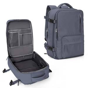 lot 19267 image: WONHOX Travel Backpack Women, Carry On Backpack for Men, Hiking Laptop Backpack Waterproof Outdoor Sports Rucksack Casual Daypack, Grey Blue