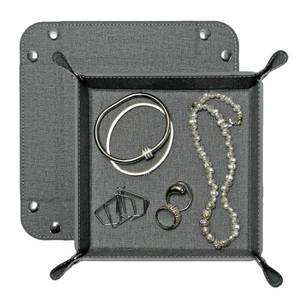 lot 20228 image: UnionBasic Small Valet Tray, Jewelry Tray for Rings Watches Earrings, Entryway Catchall Caddy for Coins Keys Change, Nightstand Bedside Valet Holder, Trays for Electronic Gadgets, Barry Grey