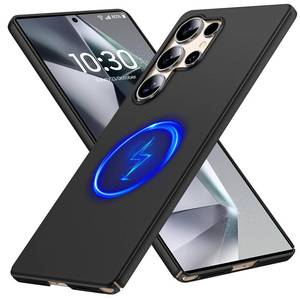 lot 20262 image: GRECAZO Magnetic Ultra Thin Frosted Designed for Samsung Galaxy S25 Ultra Phone Case 6.9 inch Slim Minimalist Lightweight Matte Hard Compatibility with MagSafe Cover Protective Bumper Case- Black