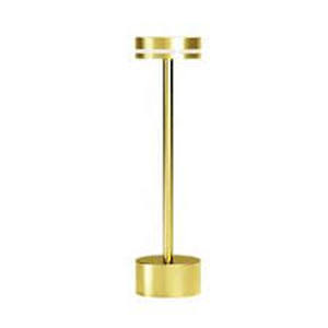 lot 17438 image: Modern Gold LED Table Lamp with 3-Color Stepless Dimming