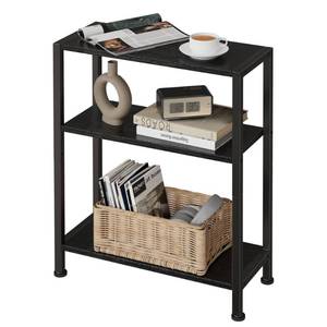 lot 1994 image: Vantimo 3-Tier Side Table, Small EndTable, Sofa SideTable for Narrow Spaces, Slim EndTable, NightstandTable, Skinny Bedside Table, for Living Room, Bedroom, Office, Black