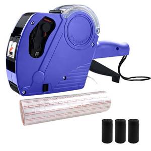 lot 2031 image: Hommtina MX-5500 8 Digits Price Tag Gun with 5000 White Sticker Labels and 3 Extra Inker, Price Gun for Grocery Store Marking (Blue)