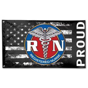 lot 2044 image: ITPHOYS USA Flag Proud Registered Nurse Flag 3x5 Ft IndoorOutdoor Yard Decoration Flag