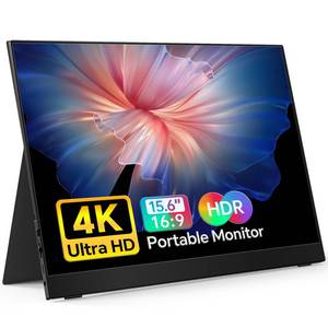 MNN 4K Portable Monitor 15.6\" 3840x2160 UHD USB-C HDMI Laptop Monitor, 100% Adobe RGB IPS Computer Gaming Display HDR Travel Monitor w/Speakers & Smart Cover for Laptop Xbox PS5 Switch PC Phone