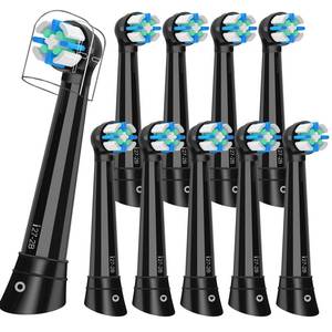 lot 2060 image: IO Toothbrush Heads Compatible with Oral B iO,Medium-Hard bristles Care for Your Teeth,Black