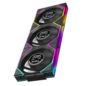 lot 2104 image: Jungle Leopard JM V4 120mm Case FanComputer Cooling PC ARGB CPU Cooler Daisy Chain FanThree-Mode Digital DisplayInfinity Mirror Design600-2100 4Pin PWM ControlBlack Reverse 3-Pack