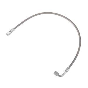 lot 2131 image: VekAuto AN3 Braided Steel Turbo Oil Feed Line 90 Degree to Straight Hose End, 20 Remote Turbocharger Oil Drain Return Line Universal for Car Durable Stainless Steel PTFE Silver Tone