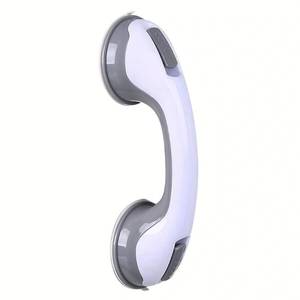 lot 2132 image: Suction Grab Bars for Shower, Safety Handle Support for Bathroom (1, Gray, 12in)