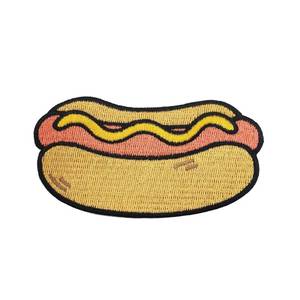 lot 4034 image: Kolorspun Hot Dog Patch - Embroidered Iron On Patch