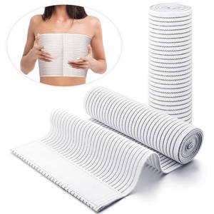 lot 4044 image: Geiserailie 2 Pcs Chest Compression Wrap Breast Support Band Sports Support Strap Bandage Adjustable Chest Binder for Sports Running for Large Breasted Women Prevent Breast Bounce (White,Small)