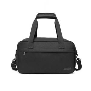 lot 4076 image: Kono Mini Travel Duffel Under Seat Carry-On Sports Tote Gym Weekender Overnight Bag - Black