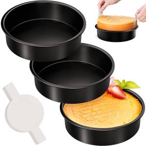 lot 4095 image: AltarreT 8 Inch Round Cake Pan Set of 3, Nonstick Baking Pans with 90PCS Parchment Paper, Dishwasher Safe