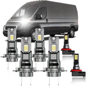 lot 4106 image: HUOKEDS for 2014-2022 Ram ProMaster 1500 2500 3500 Multi Beam FOG Lights Bulbs Combo, 6pcs Super Bright White Dual Beam and Fog Lights Blubs Package, 11 Size as Stock Bulbs, Plug and Play