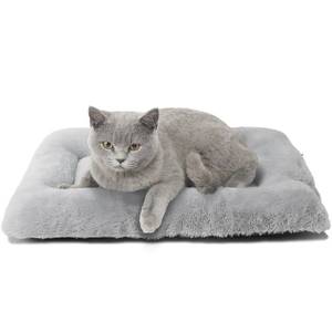 lot 4143 image: Crate Pads 18x12 Dog Bed for XX- Small Dogs and Indoor Cats Washable,Fluffy Comfy Soft Dog Kennel Pad Pet Sleeping Mat,Deluxe Plush Cat Bed cushion for Tiny Dogs Breeds Fits Crate 18 Inches,Light Grey