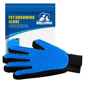 lot 4154 image: Pet Hair Remover Glove - Gentle Pet Grooming Glove Brush - Deshedding Glove - Massage Mitt with Enhanced Five Finger Design - Perfect for Dogs & Cats with Long & Short Fur - 1 Pack (Right-hand), Blue