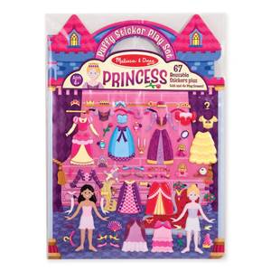 lot 4168 image: Melissa & Doug Puffy Sticker Play Set �� Princess, 67 Reusable Stickers with 2 Fold-Out Scenes, Restickable Fashion Activity Book, Mess Free Travel Toys for Kids Ages 4