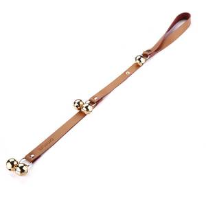 lot 4173 image: CATHYLIFE Leather Dog Doorbells for Door Knob, Adjustable Brass Potty Training Bells for Puppy to Go Outside, Easy Dog Door Bell for Potty Training