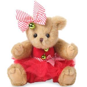 lot 4188 image: Bearington Jenny Jingles Christmas Plush, 10 Inch Teddy Bear Stuffed Animal, Ballerina Teddy Bear