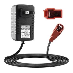 lot 4193 image: 12V Battery Charger for Ride On Car Toy, Compatible with BMX X6, Kid TRAX GMC, Wal-Mart, Moto ATV Quad, Electric Vehicle Power Adapter with Square Plug