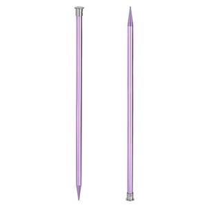 lot 4204 image: uxcell 2Pcs Aluminum Knitting Needles 10mm (US Size 15) Single Pointed Knitting Needle 13.8 Inches Length Metal Weaving Tool for Handmade Projects DIY, Light Purple