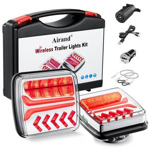 lot 5462 image: Airand Wireless Trailer Lights Magnetic, Rechargeable Wireless Trailer Lights Kit, IP65 Waterproof 100 FT Synchronized Signal Tow Light for Trucks, Camper, RV, Boat, Caravan