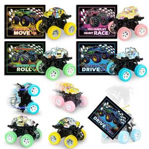 lot 5467 image: 24 Pack Valentines Day Cards with Monster Truck Toy for Kids School, Valentines Day Gifts for Kids, Valentine Greeting Cards Exchange for School Classroom, Party Favors Prizes for Boys Girls