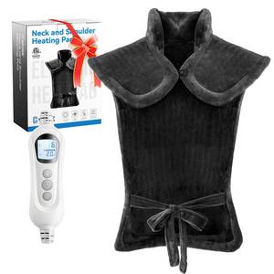lot 5483 image: Heating Pad for Neck Shoulder and Back, Valentines Day Gifts for Her Him, Birthday Gift for Women Men Mom, Deeper Pain Relief,Large Weighted Heat Pad, ETL Certified, Gray