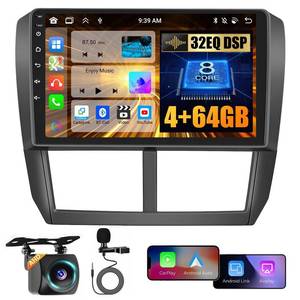 lot 5484 image: for Subaru Forester Impreza WRX 2008-2012 Android Car Stereo with Wireless Carplay, 8 Core 464GB 9 Inch IPS Touchscreen Car Radio 59UI GPS Navigation WiFi 32EQ DSP Backup Camrea