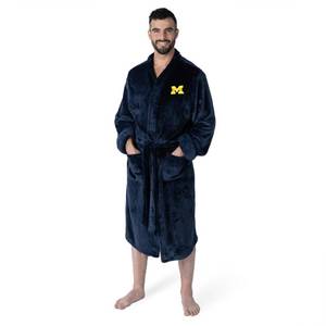 lot 5487 image: Northwest NCAA Michigan Wolverines Unisex-Adult Silk Touch Bath Robe, LargeX-Large, Team Colors
