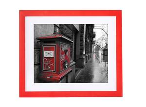 lot 6045 image: BOJIN 10x12 Picture Frames Red, Solid Wood Display Pictures 8x10 with Mat or 10x12 Without Mat, Table Top Home Decoration or Wall Hanging Photo Frame